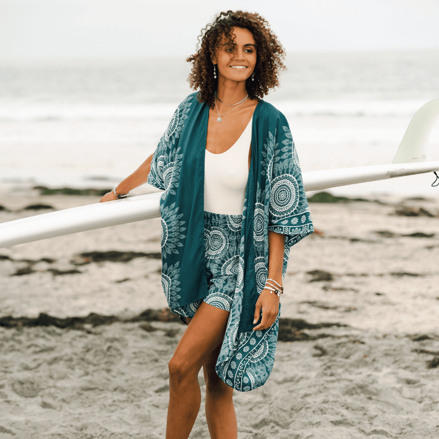 Lotus and Luna Kimono Beach Coverup - Aguadilla