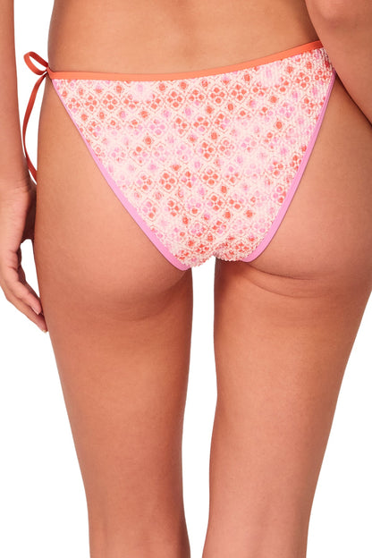Swim Systems Kit Tie Side Bikini Bottom - Coral Kiss Scrunch