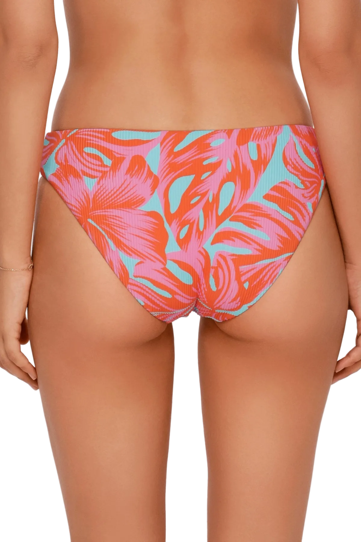 Swim Systems Chloe Bikini Bottom - Palm Daze Rib