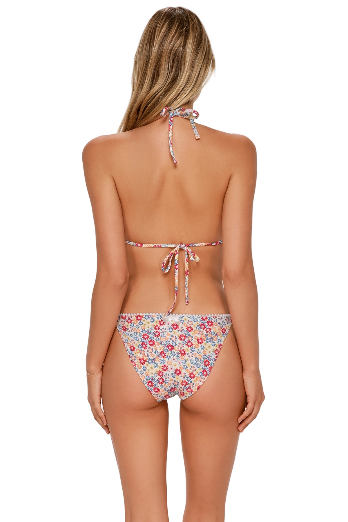 Swim Systems Pom Pom Triangle Top - Prairie Petals
