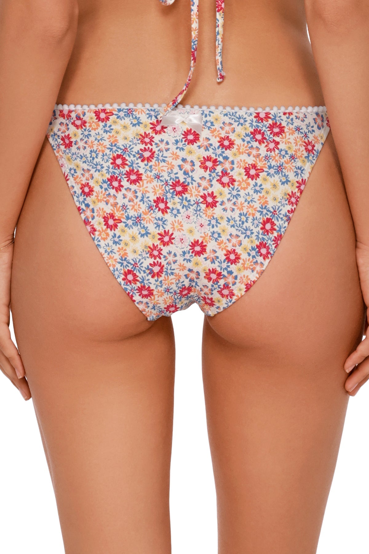 Swim Systems Pom Pom Tie Side Bottom - Prairie Petals