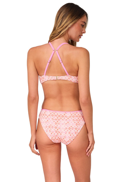 Swim Systems Berkeley Hipster Bikini Bottom - Coral Kiss Scrunch