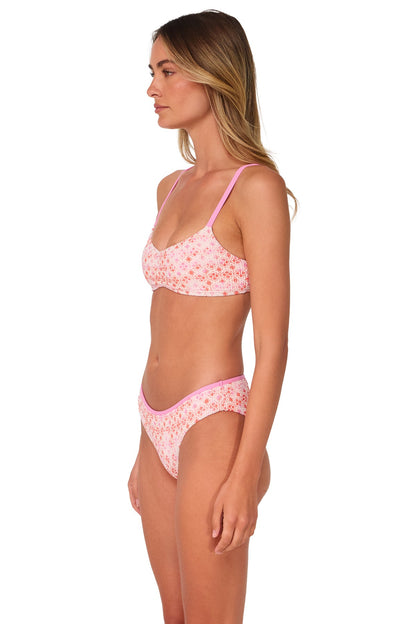 Swim Systems Berkeley Hipster Bikini Bottom - Coral Kiss Scrunch