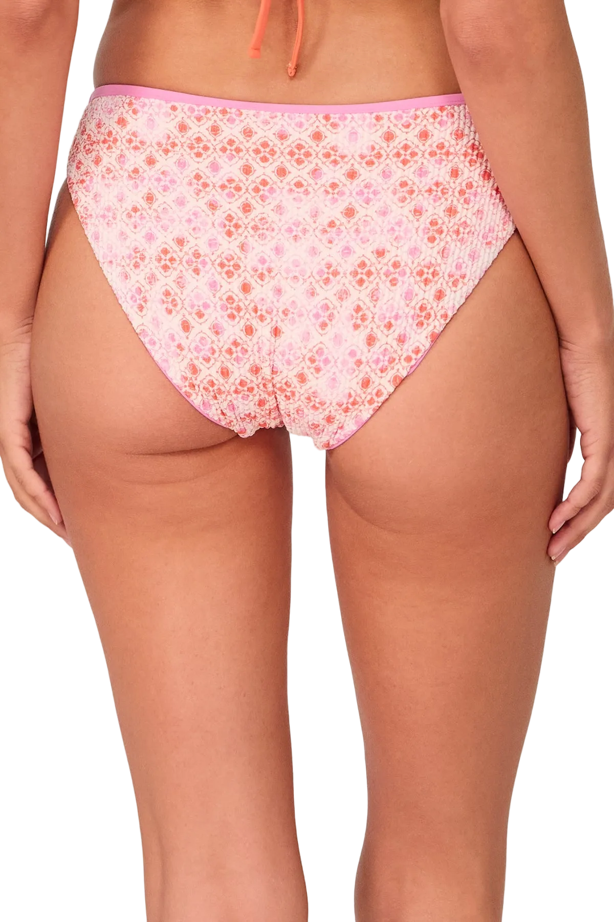 Swim Systems Berkeley Hipster Bikini Bottom - Coral Kiss Scrunch