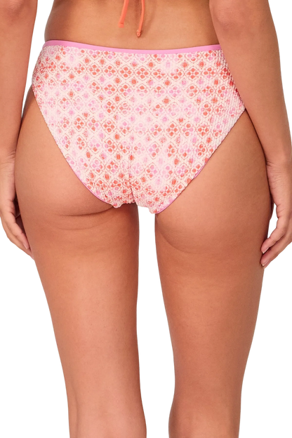 Swim Systems Berkeley Hipster Bikini Bottom - Coral Kiss Scrunch