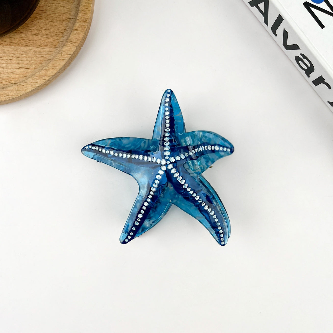 SSR Acetate Starfish Hair Claw Clip - Blue