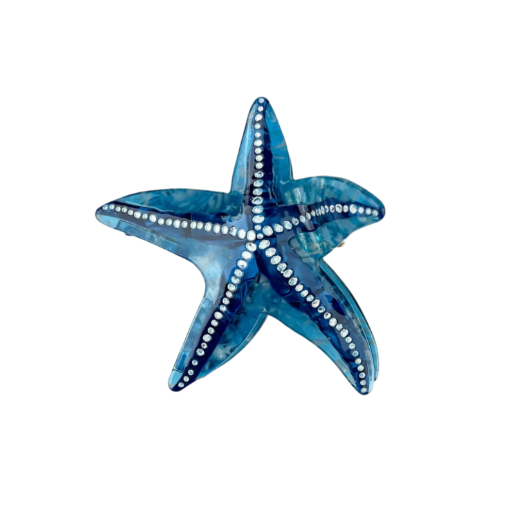 SSR Acetate Starfish Hair Claw Clip - Blue