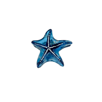 SSR Acetate Mini Starfish Hair Claw Clip - Blue