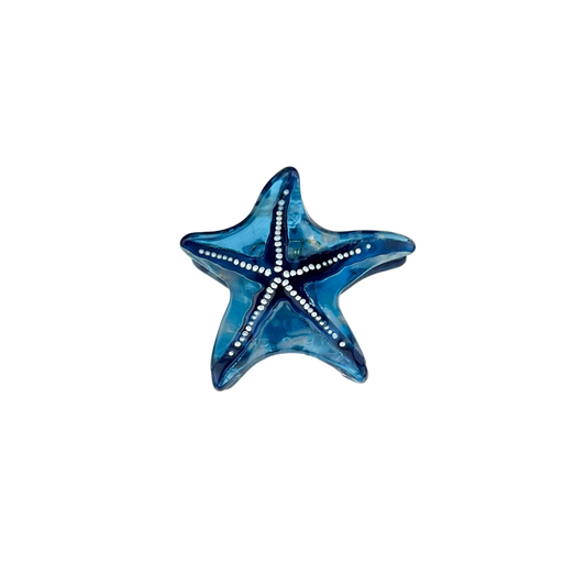 SSR Acetate Mini Starfish Hair Claw Clip - Blue