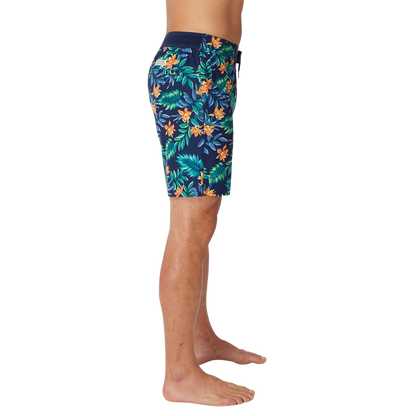 Fair Harbor Ozone Men's Swim Trunk Boardshort - Blue Palms - FINAL SALE