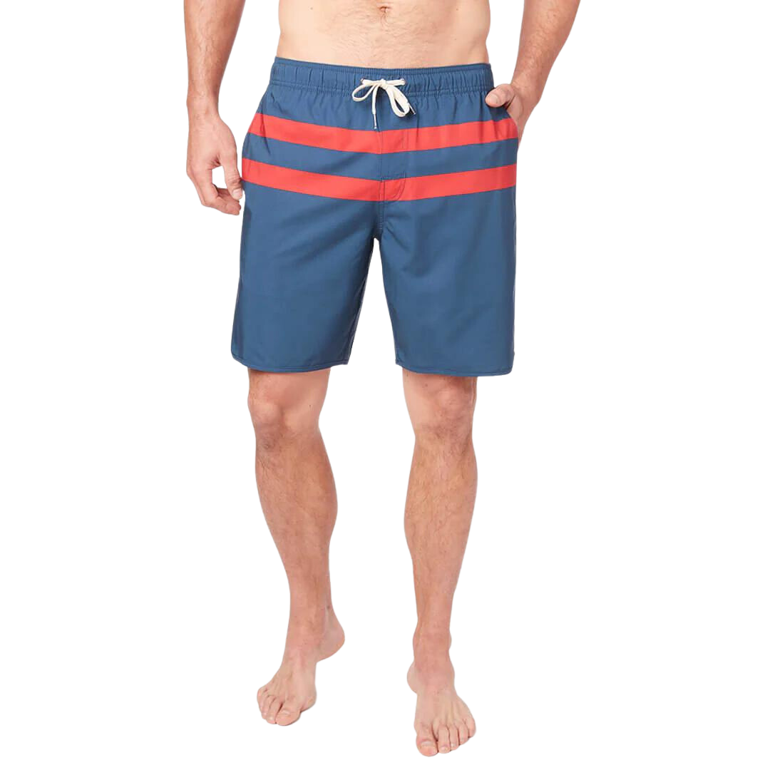 Fair Harbor The Anchor Men's Boardshort - Red Stripe