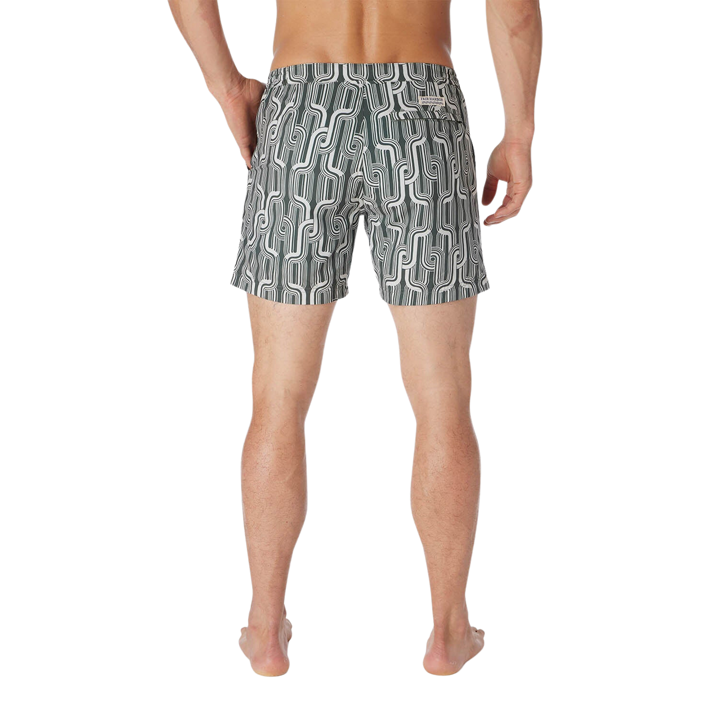 Fair Harbor The Sextant Men's Swim Trunk Boardshorts - Thyme Ocean Current