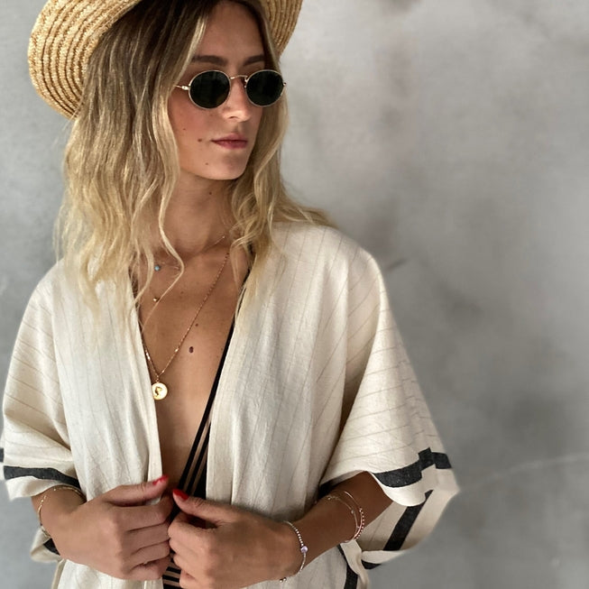 Loomia Silvia Kimono & Beach Cover-up - Cream FINAL SALE