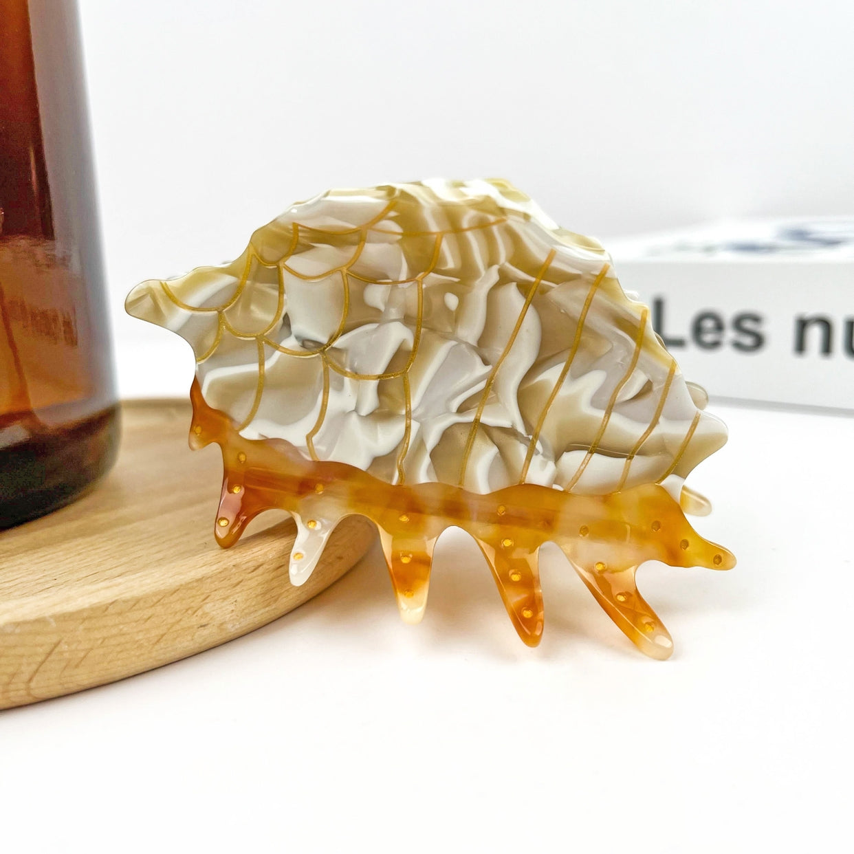 SSR Acetate Spiral Conch Shell Hair Claw Clip