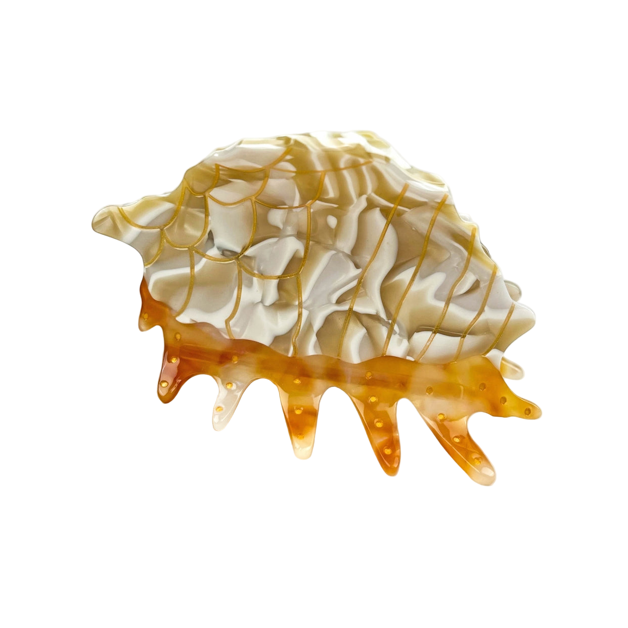 SSR Acetate Spiral Conch Shell Hair Claw Clip