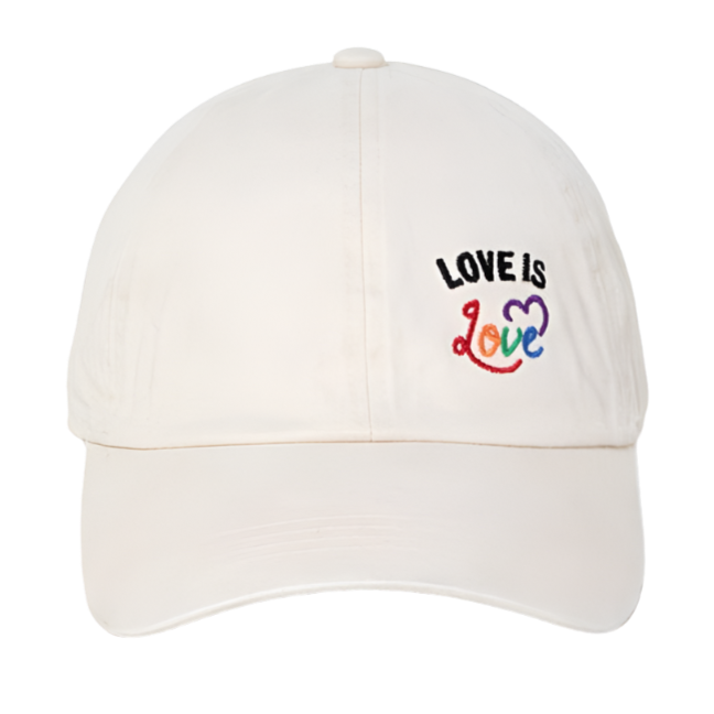 David And Young Love Is Love Embroidered Baseball Hat - Beige