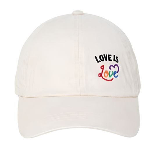 David And Young Love Is Love Embroidered Baseball Hat - Beige