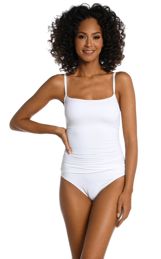 La Blanca Island Goddess Lingerie Mio One Piece Swimsuit - White