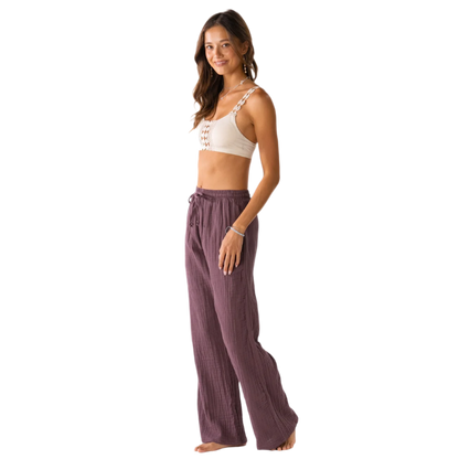 Lotus and Luna Wide Leg Cabana Pants - Lunar Sky - FINAL SALE