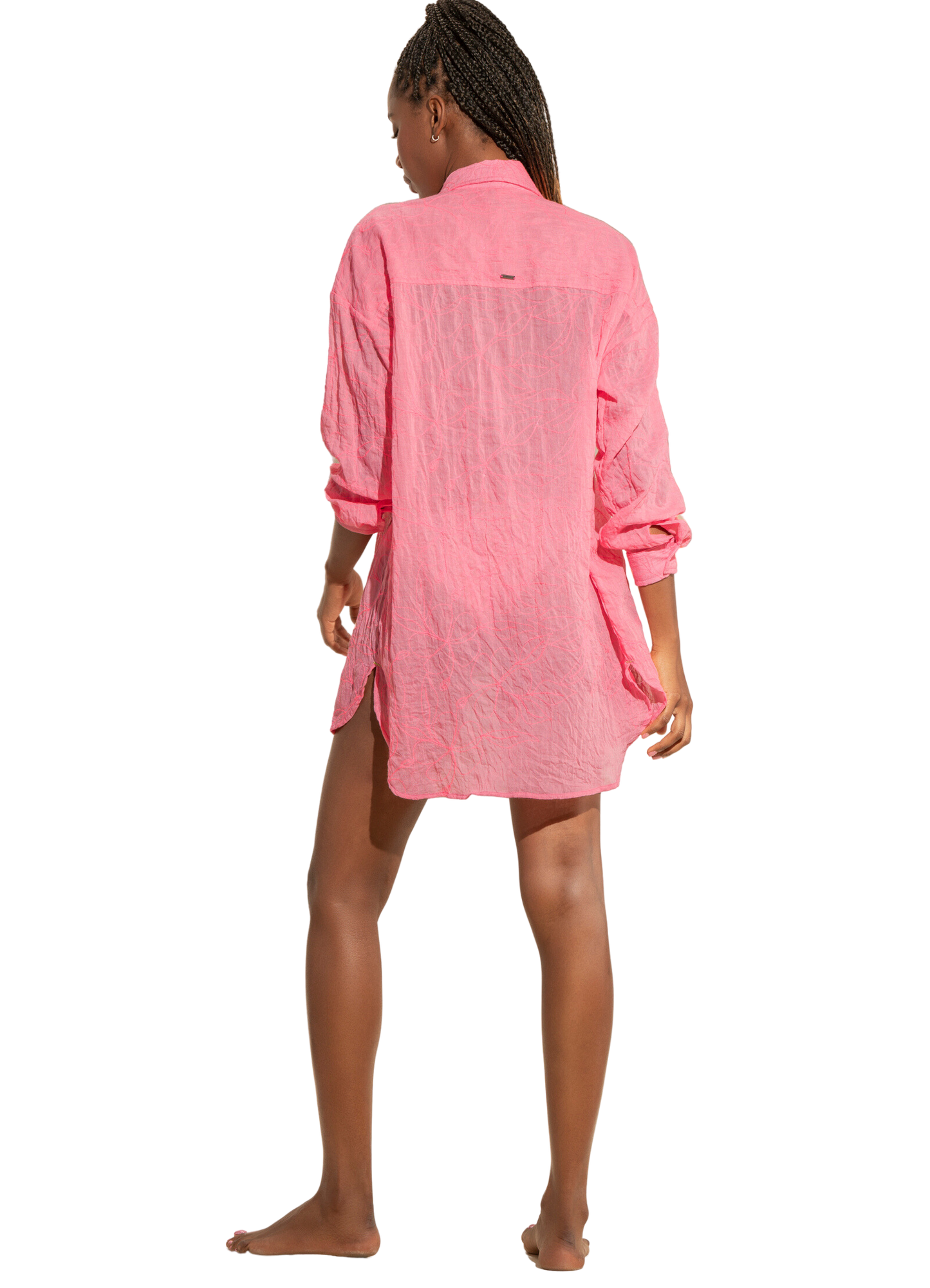 Maaji Larissa Long Shirt Dress - Dianthus Pink - FINAL SALE