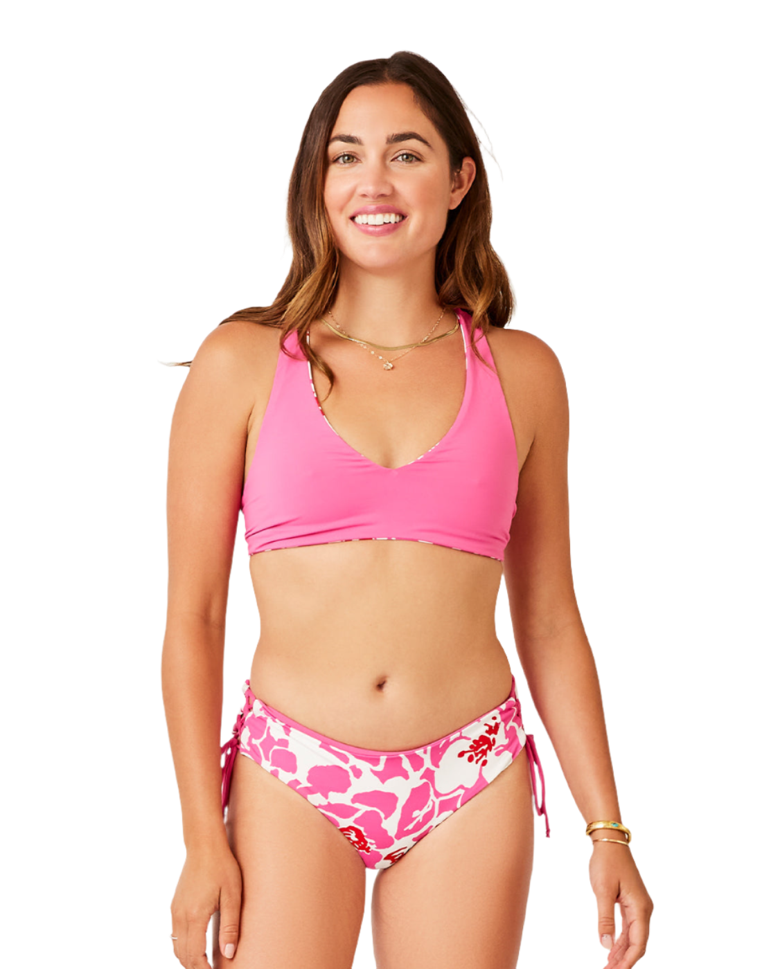 Carve Designs Mustique Reversible Bottom - Orchard/Fuchsia - FINAL SALE