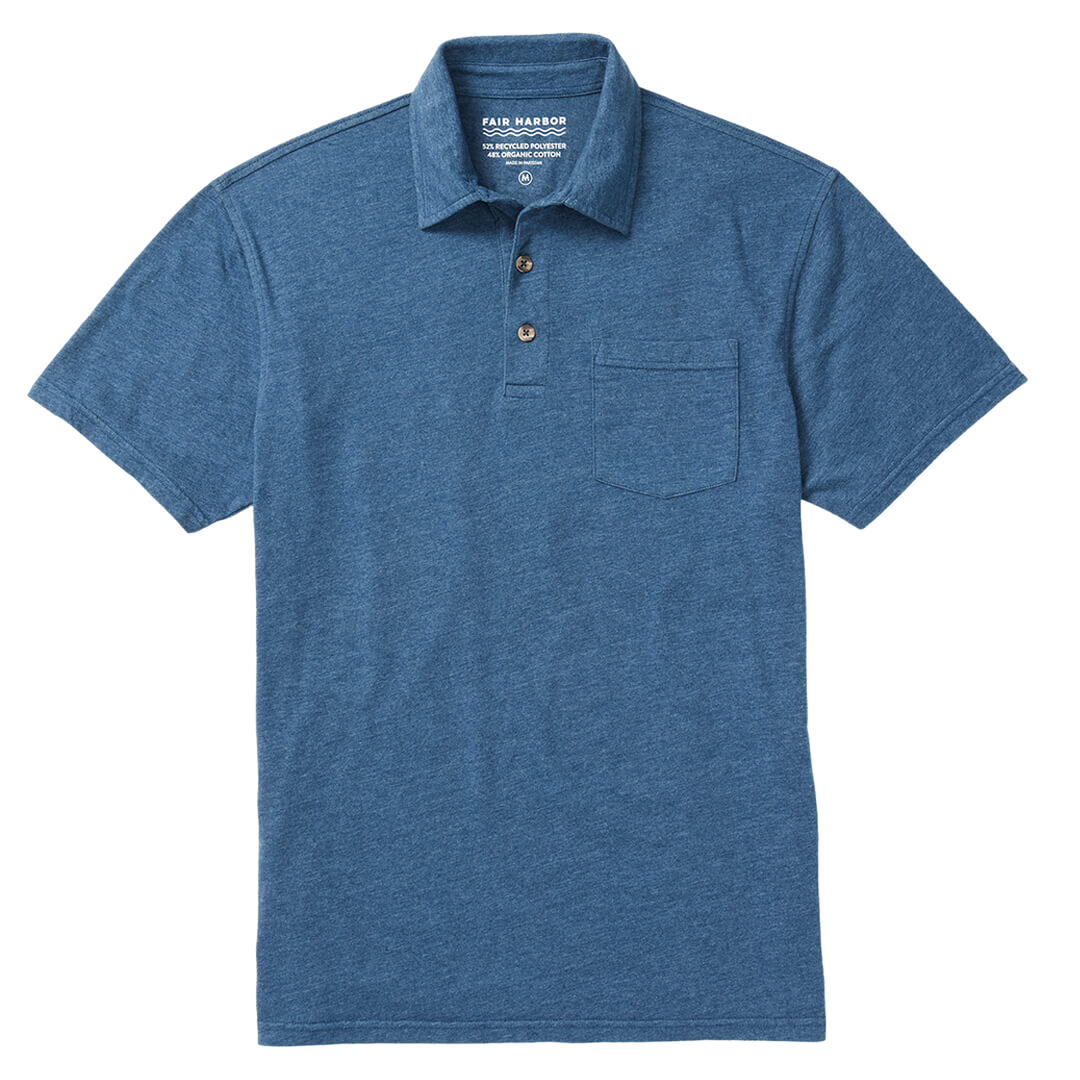 Fair Harbor Men's Atlantic Polo Shirt - Dark Denim