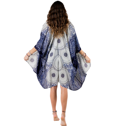 Lotus and Luna Mandala Kimono Coverup - Cape Cod - FINAL SALE