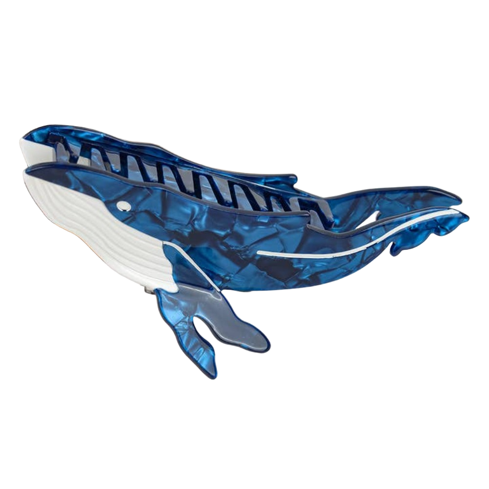 SSR Acetate Whale Hair Claw Clip - Dark Blue