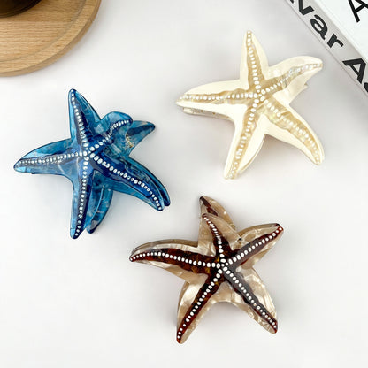 SSR Acetate Starfish Hair Claw Clip - Beige