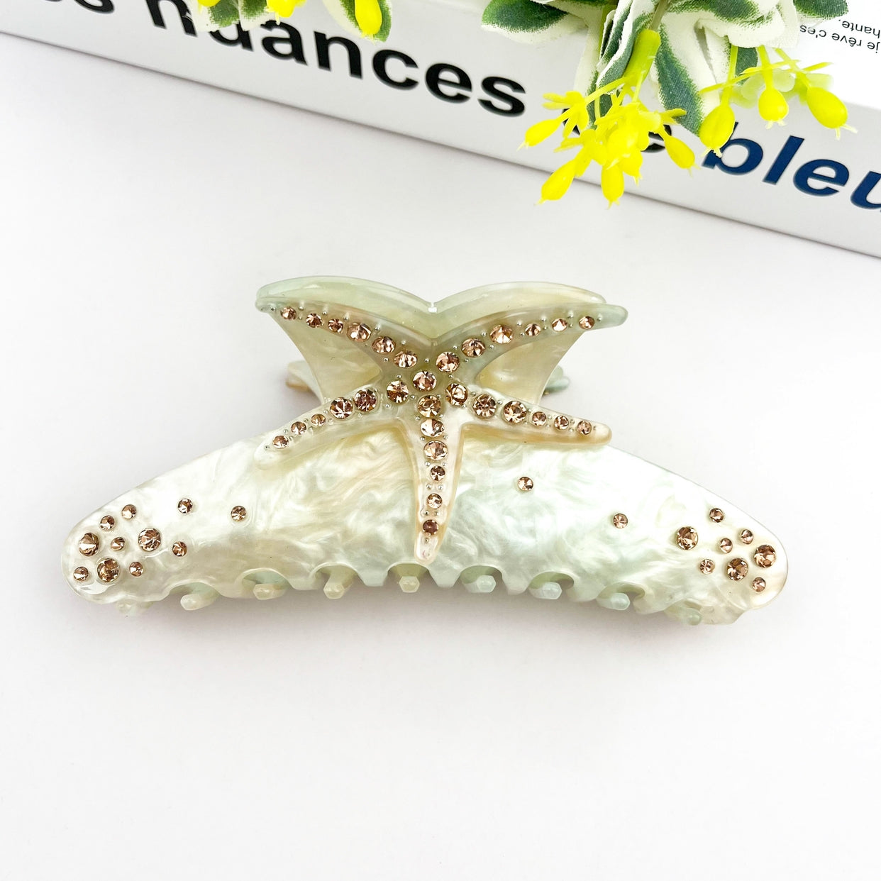 SSR Acetate Rhinestone Starfish Hair Claw Clip