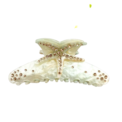 SSR Acetate Rhinestone Pastel Starfish Hair Claw Clip