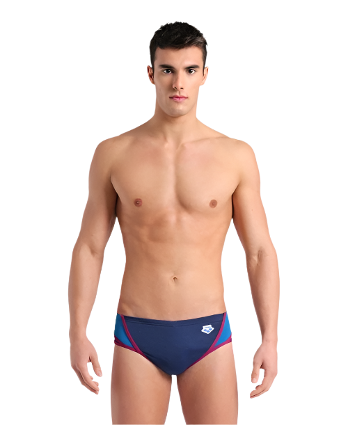 Arena Men's Icons Panel Brief Swimsuit - Navy/Blue/Red - FINAL SALE