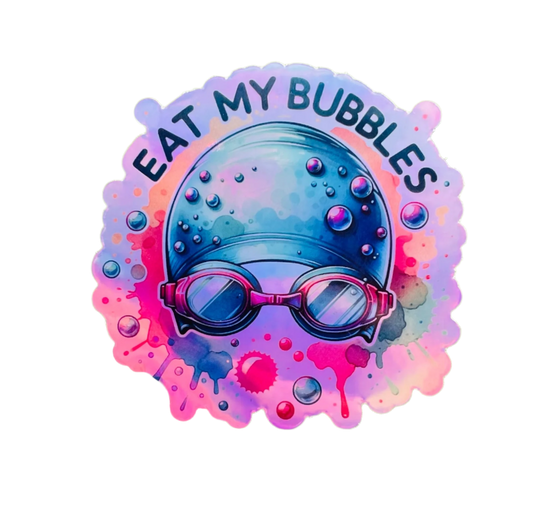 SSR Eat My Bubbles Colorful Swim Sticker