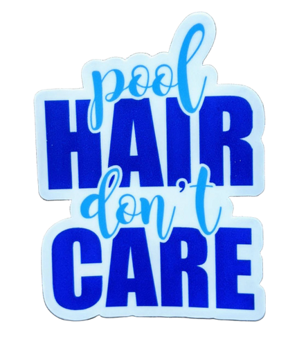 SSR Pool Hair, Don't Care Swim Sticker