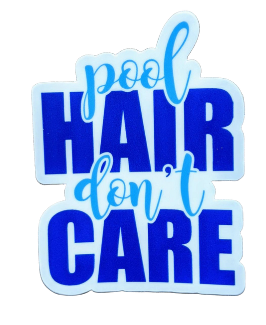 SSR Pool Hair, Don't Care Swim Sticker