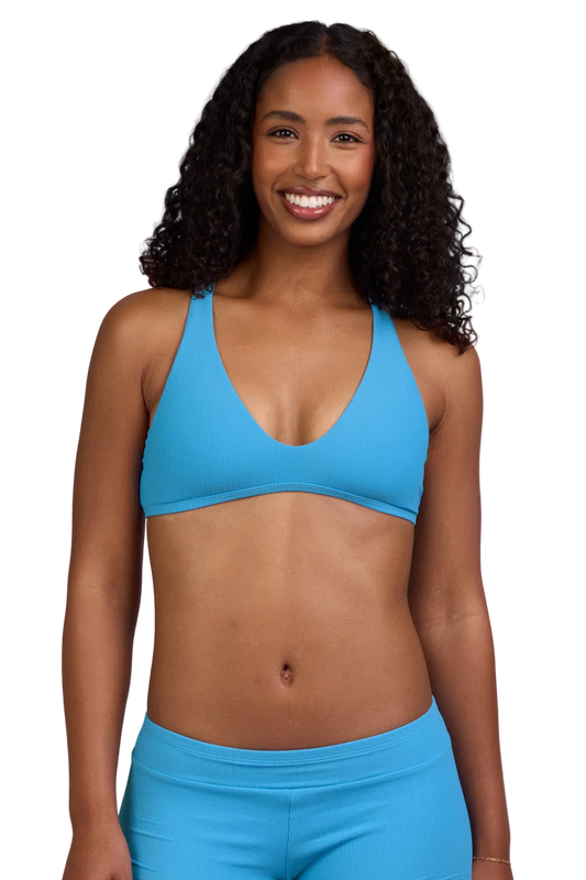 Jolyn Surf Doris Bikini Top - Cornflower Rib