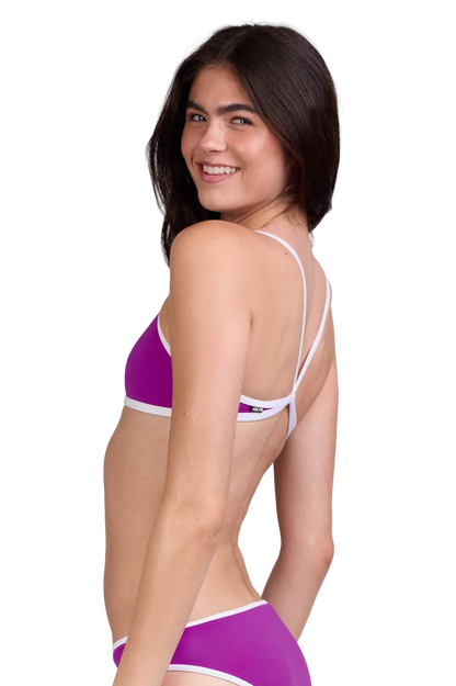 Jolyn Jocelyn Contrast Bikini Top - Solar Plum