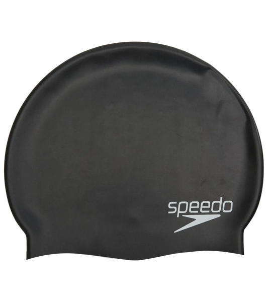 Speedo Junior Solid Silicone Cap - Black