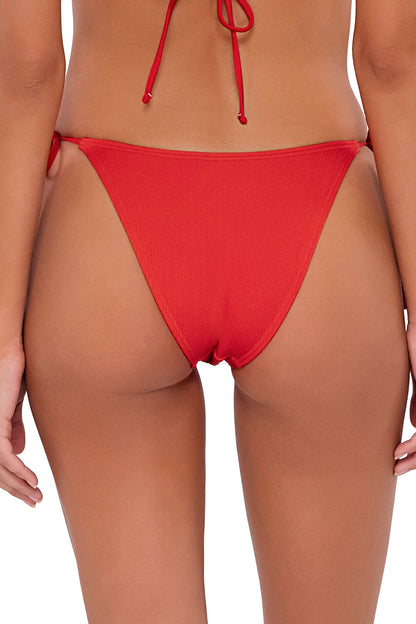B Swim Jaelyn Tie Side Bikini Bottom - Camellia Twist Rib - FINAL SALE