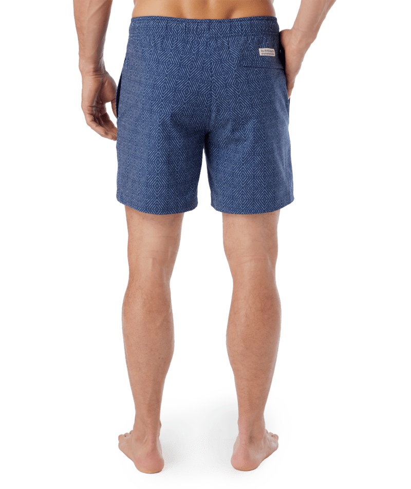 Fair Harbor Men's The Bayberry Swim Trunk Boardshorts - Navy Shibori