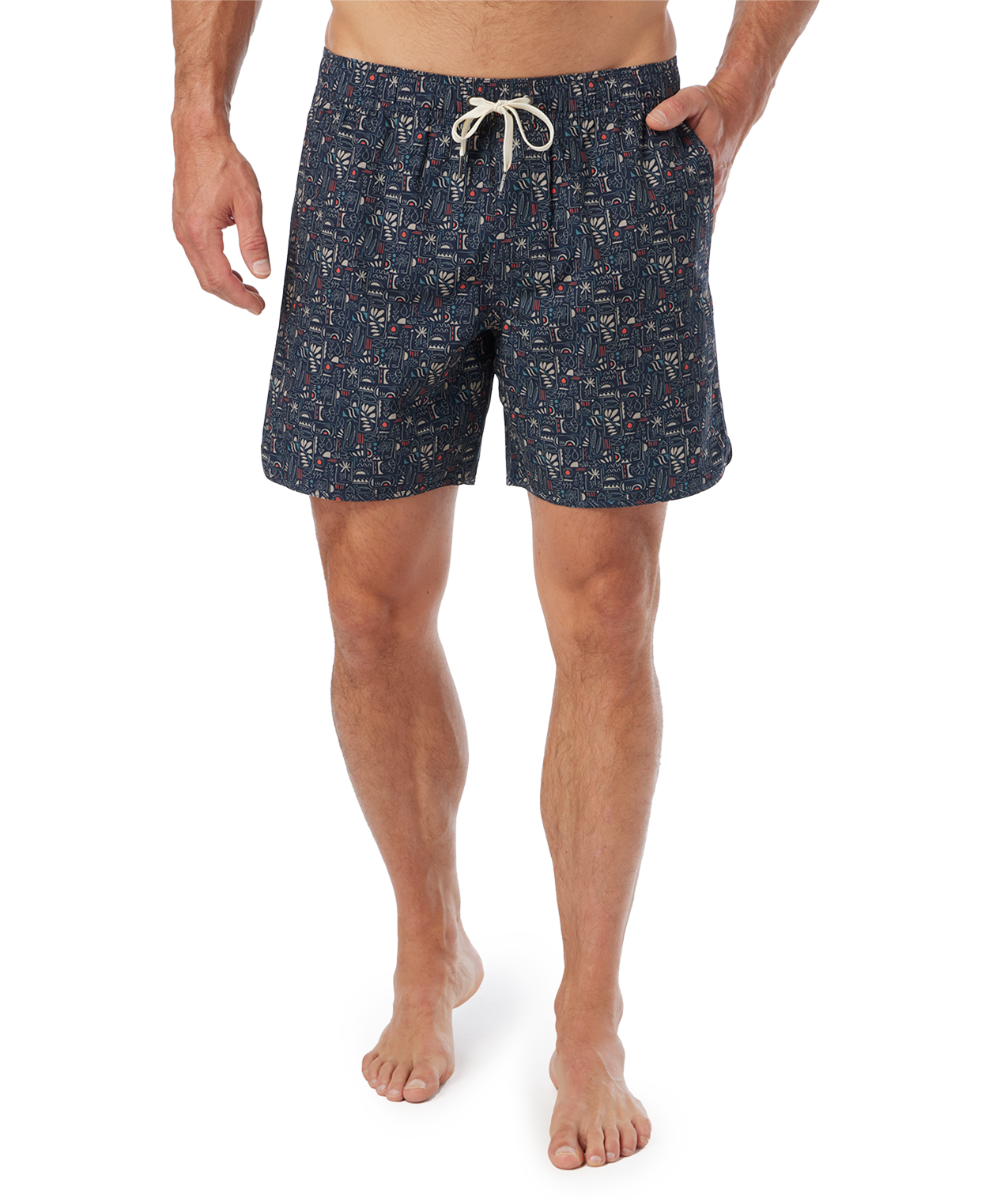 Fair Harbor The Anchor Men's Boardshort - Black Sketched Summer