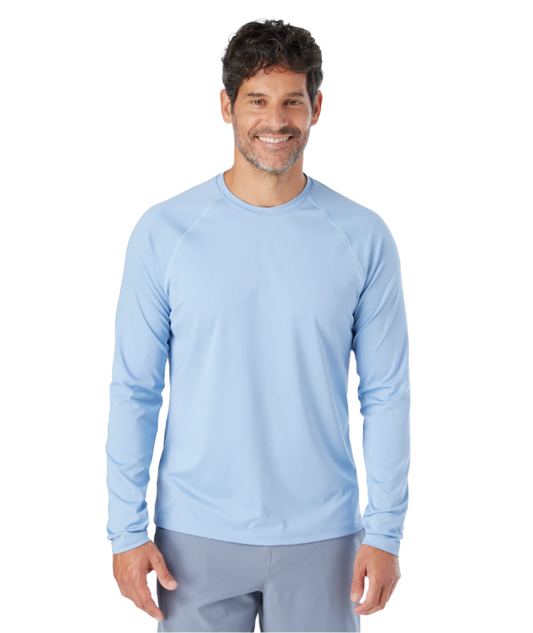 Fair Harbor Men's Anchor Rashguard - Light Blue