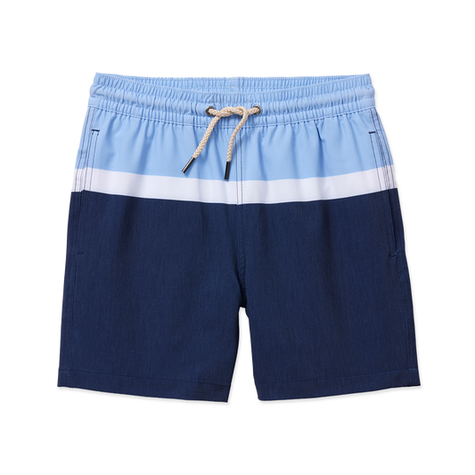 Fair Harbor Kid's Bayberry Swim Trunk - Blue Depths Block