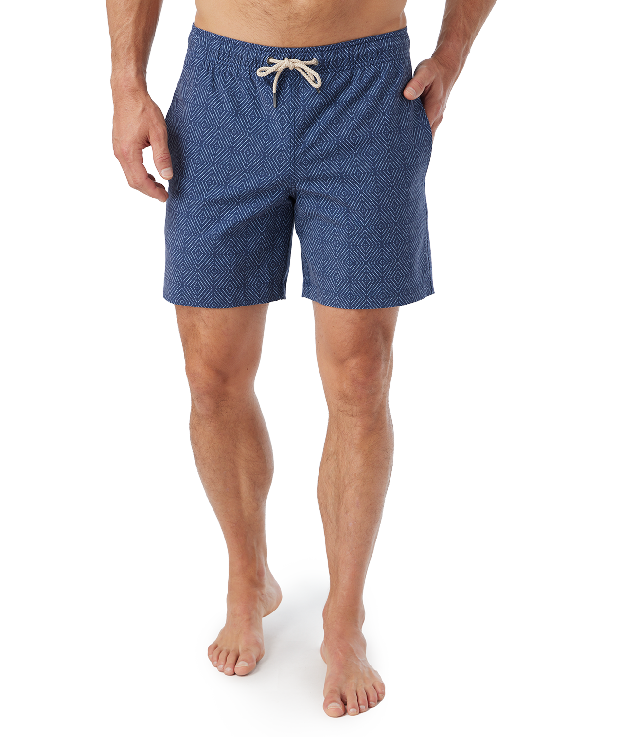 Fair Harbor Men's The Bayberry Swim Trunk Boardshorts - Navy Shibori