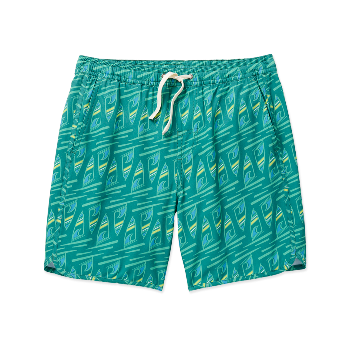 Fair Harbor Kid's Anchor Boardshort - Green Surfs Up