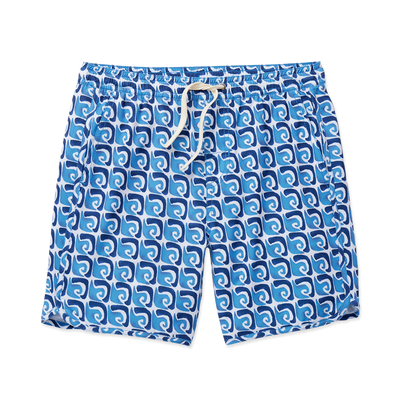 Fair Harbor Kid's Anchor Swim Trunks Boardshort - Rolling Waves