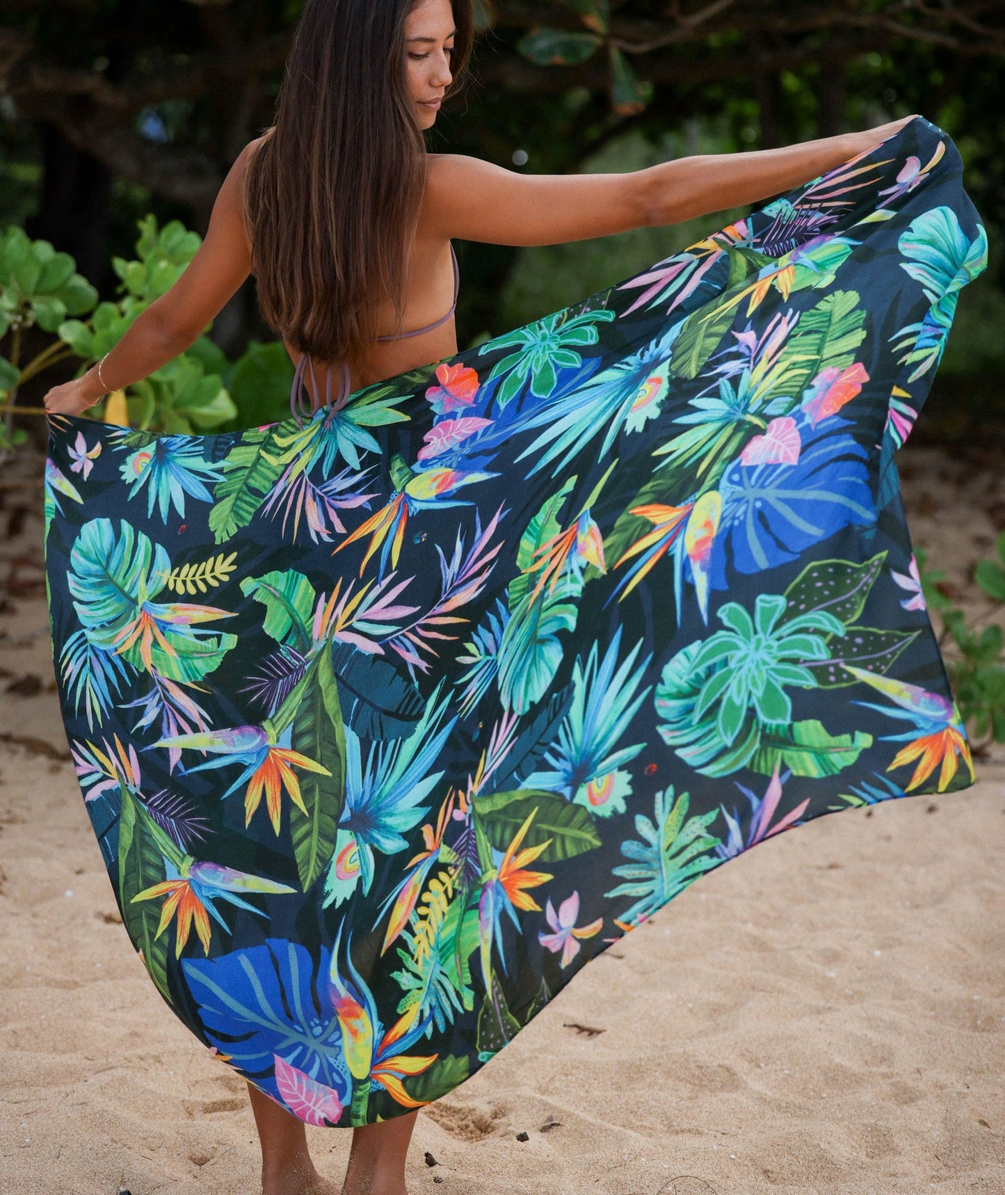 Tag Aloha Co Jungle Pop Pareo Sarong - Multi