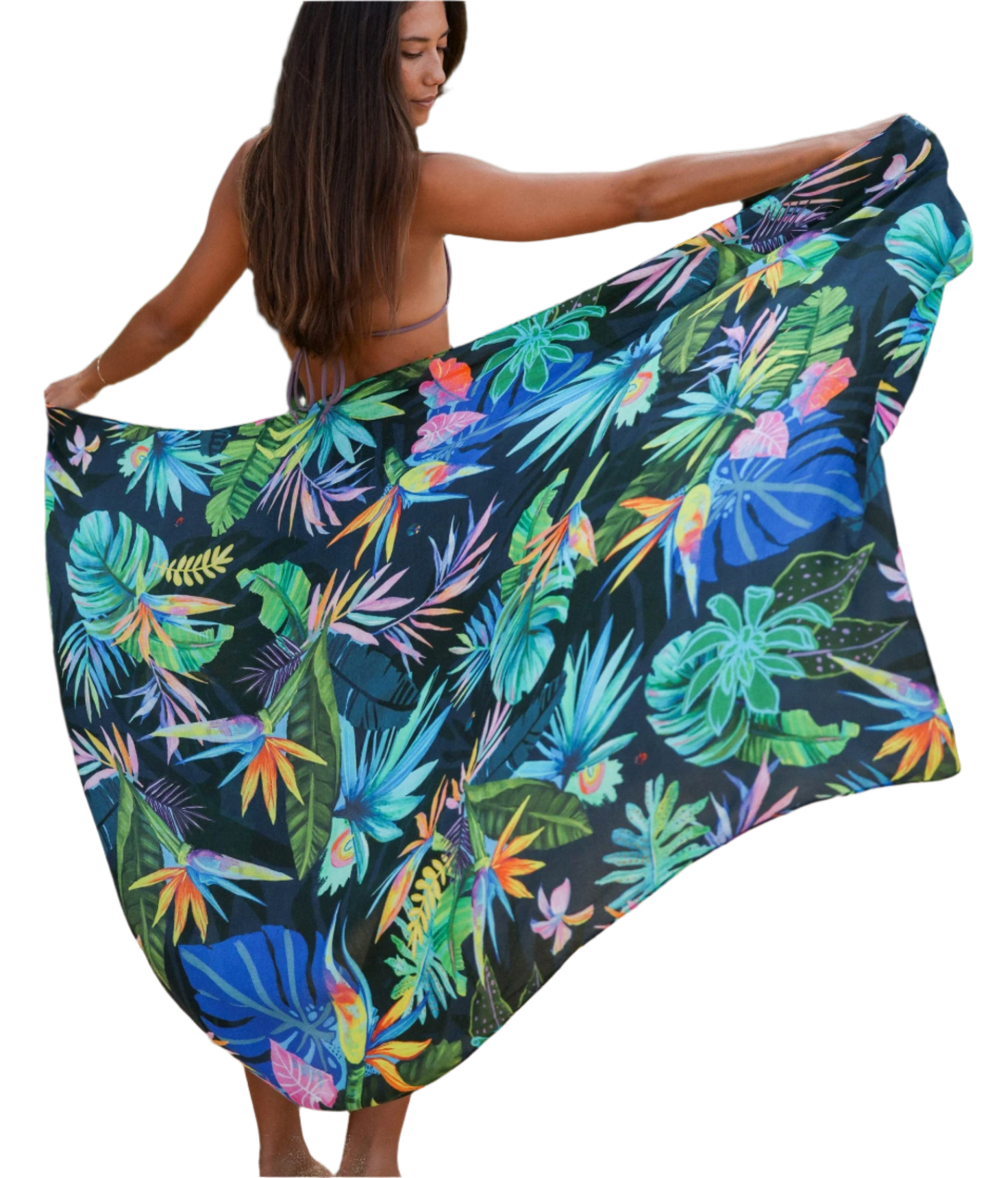 Tag Aloha Co Jungle Pop Pareo Sarong - Multi