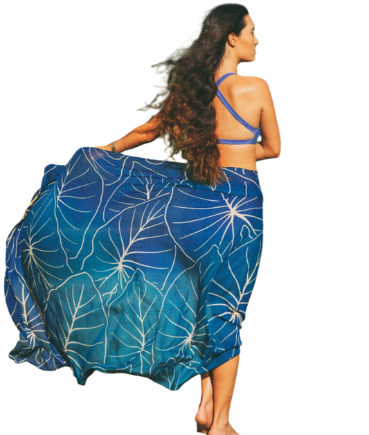 Tag Aloha Co Kalo Pareo Sarong - Blue