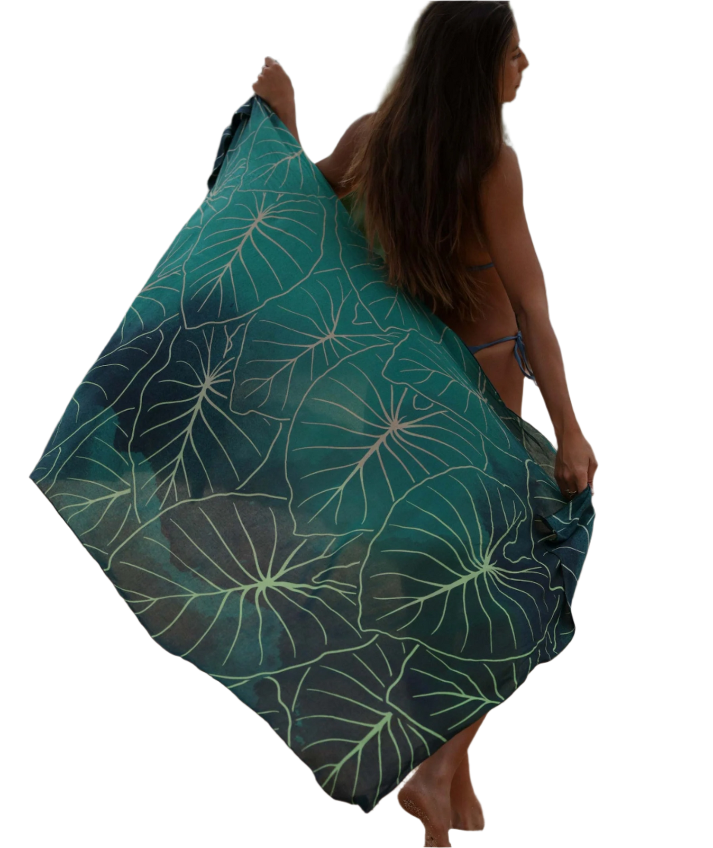 Tag Aloha Co Kalo Pareo Sarong - Green